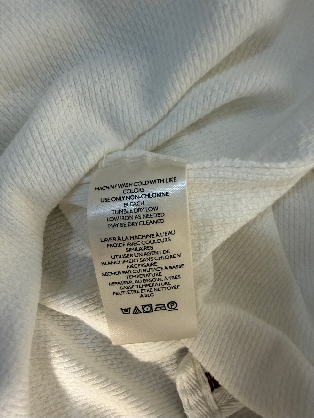 We The Free White Half-Zip Pullover with Brown Trim - Picture 7 of 12